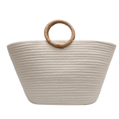 SolunaWeave™ – Beachline Square Straw Tote