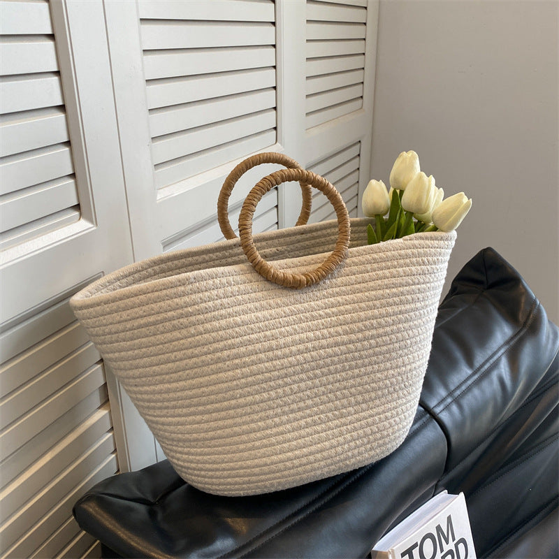 SolunaWeave™ – Beachline Square Straw Tote