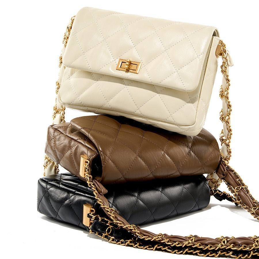 SolunaLuxe™ – Château Chain Messenger Bag