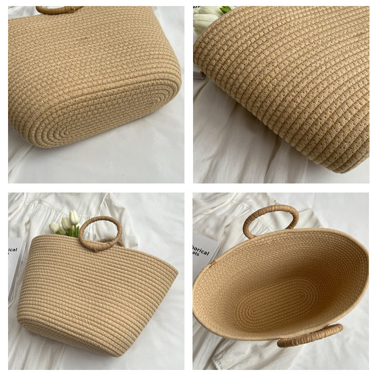 SolunaWeave™ – Beachline Square Straw Tote