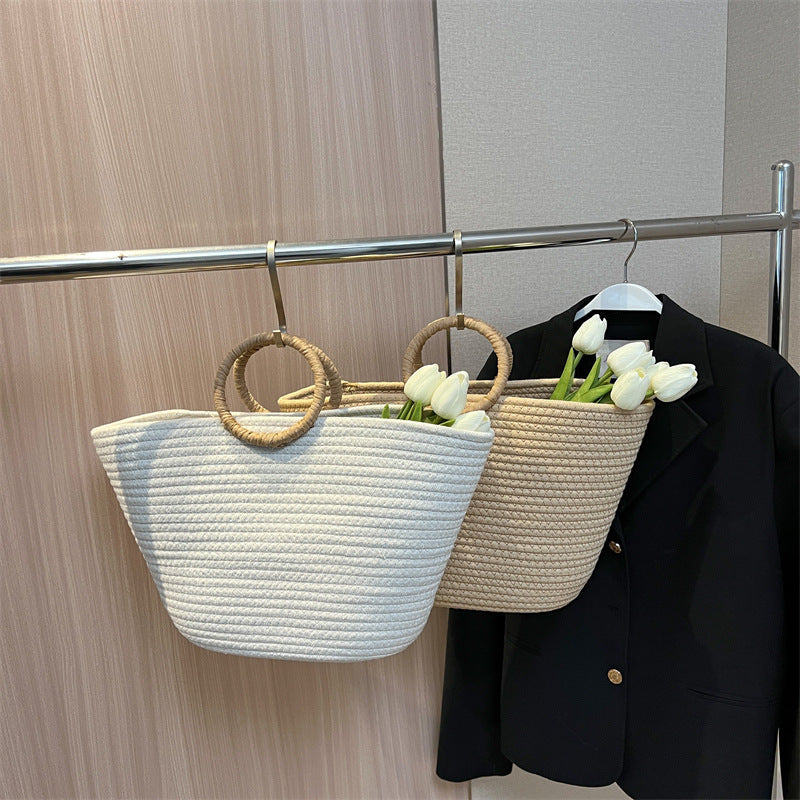 SolunaWeave™ – Beachline Square Straw Tote