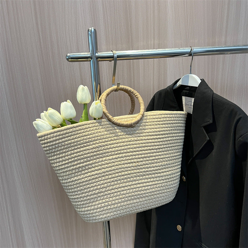 SolunaWeave™ – Beachline Square Straw Tote