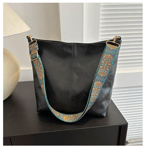 EthnicaBag™ – Women’s Shoulder Bag with Ethnic Wide Strap