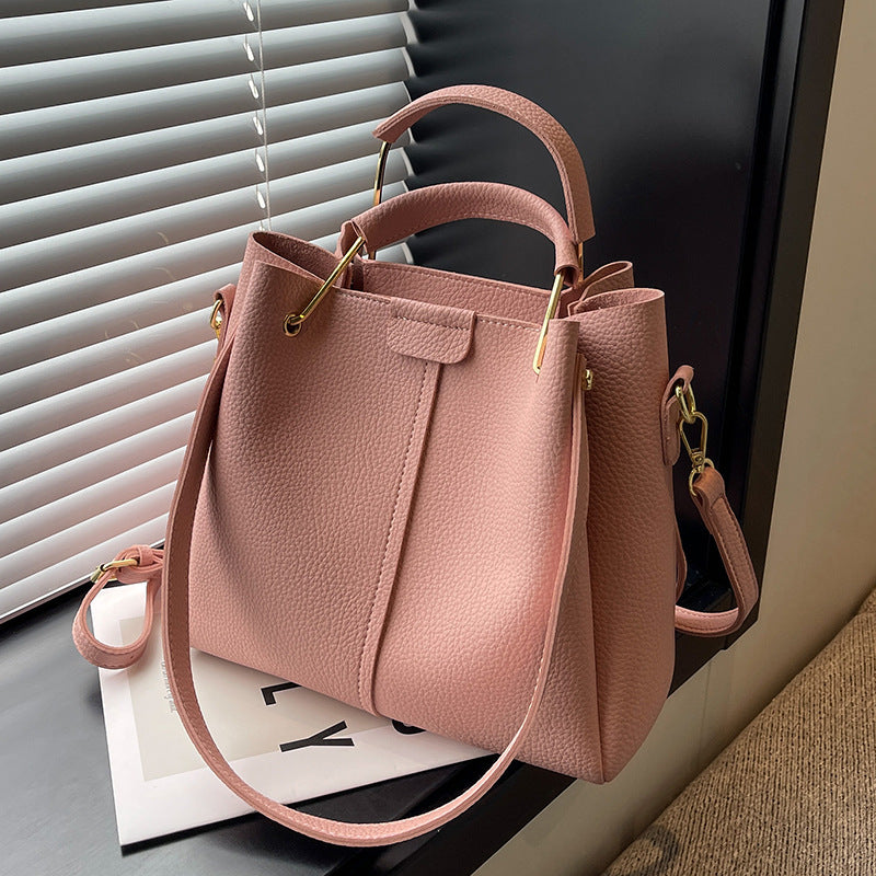 Roselle™ – Textured Mini Bucket Bag (Korean Style)