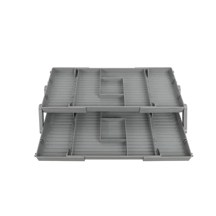 3 Tier Folding Drawer Organiser Expandable Multi-Layer Organiser Tray