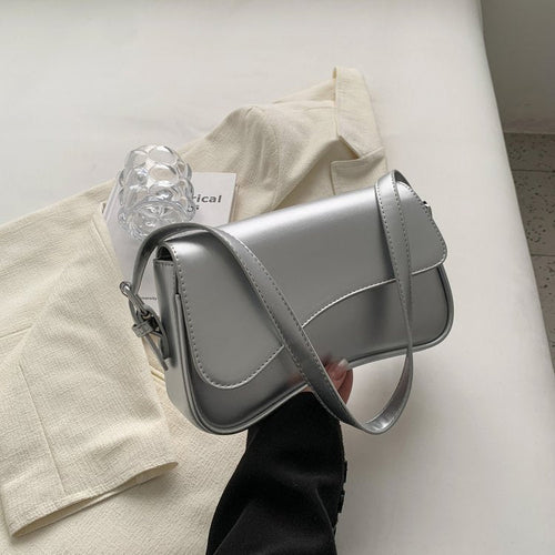 VelouraCraft™ – Magnetic Buckle Shoulder Bag
